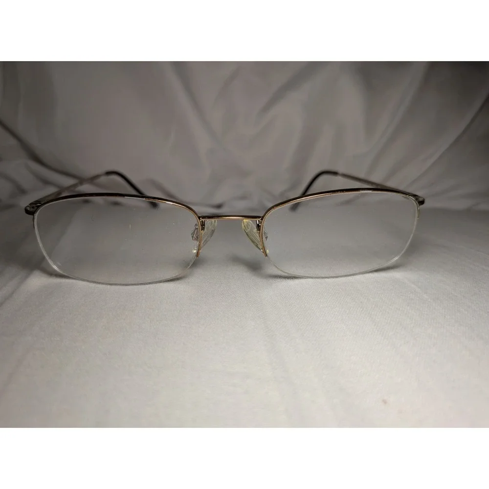 Polo Ralph Lauren 1004 9012 Gold Oval Semi-Rimless Eyeglasses Frames 49-19-135